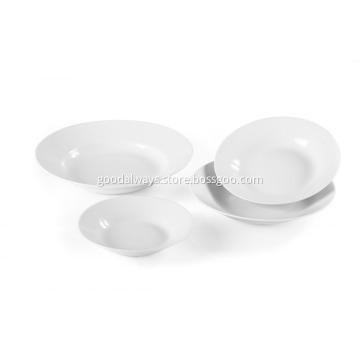 20CM Porcelain White Soup Dish Salad Plate